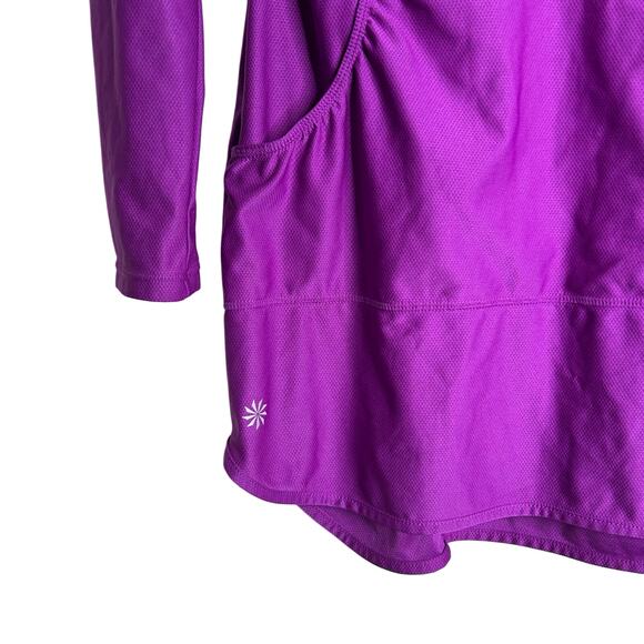 Athleta Wick It Wader Hooded Short Athletic Dress Tunic Purple Activewear Size S - Picture 5 of 7